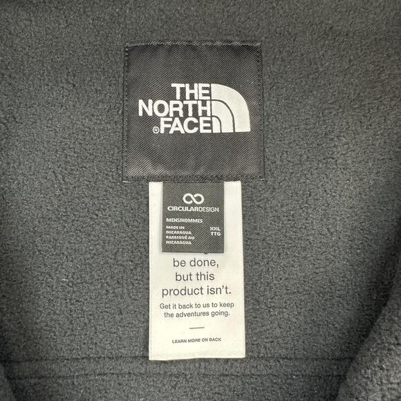 North Face Jacket Mens 2XL Tundra Full Zip Fleece Windproof Outdoor Black - Picture 9 of 13